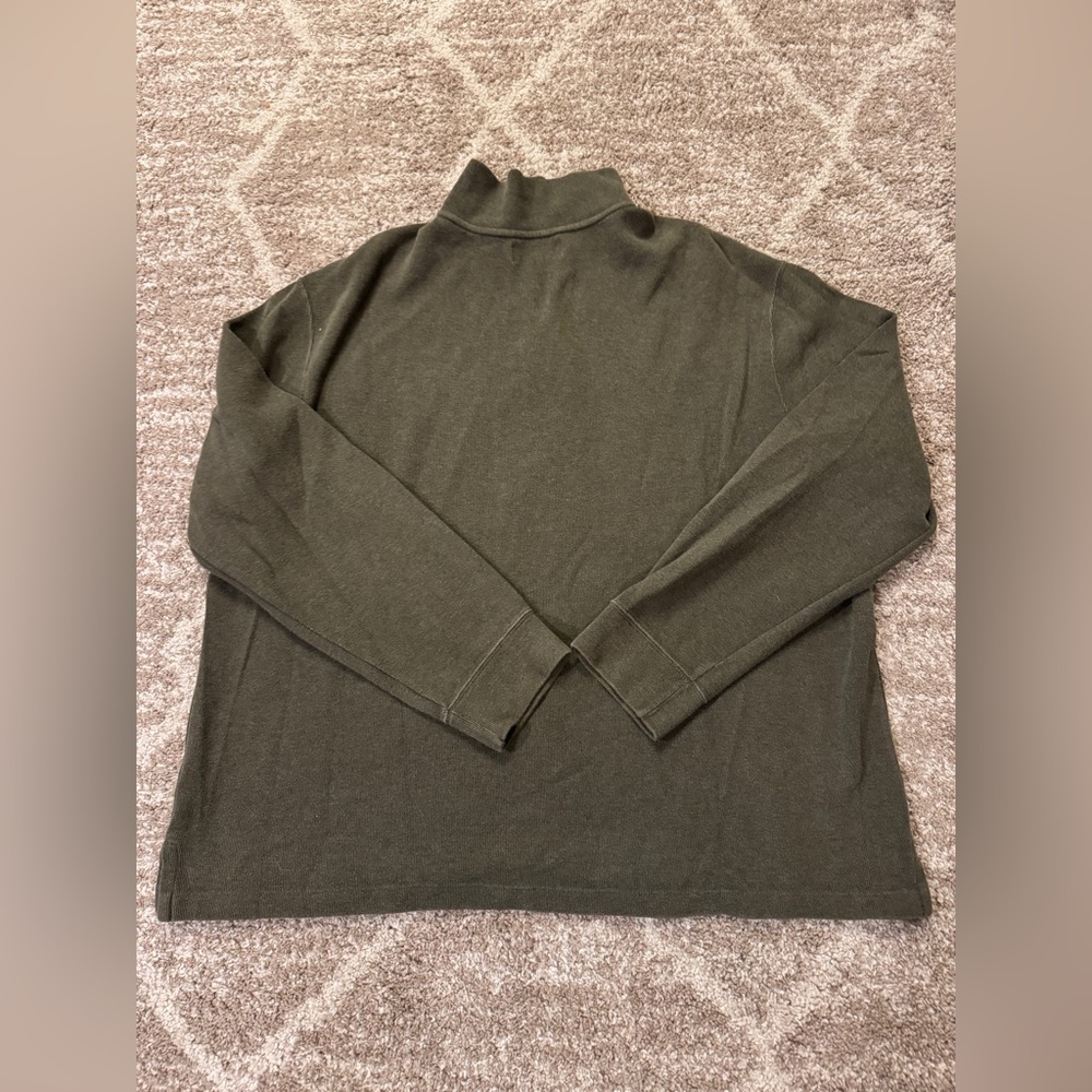 Vintage Men's Size XXL 2XL Polo Ralph Lauren 1/4 Zip Knit Sweatshirt Green - Picture 2 of 5
